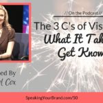 Visibility: What It Takes to Get Known - Carol Cox on the Speaking Your Brand podcast